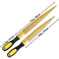 thumbnail image 4 of Needle File Set Wood Files for Wood Working Files Tools Golden Tapered Wood Rasp Bastard File with Rubber Handle in Gift Bag for Carving 2 Pack (8 * 10 inch), 4 of 9