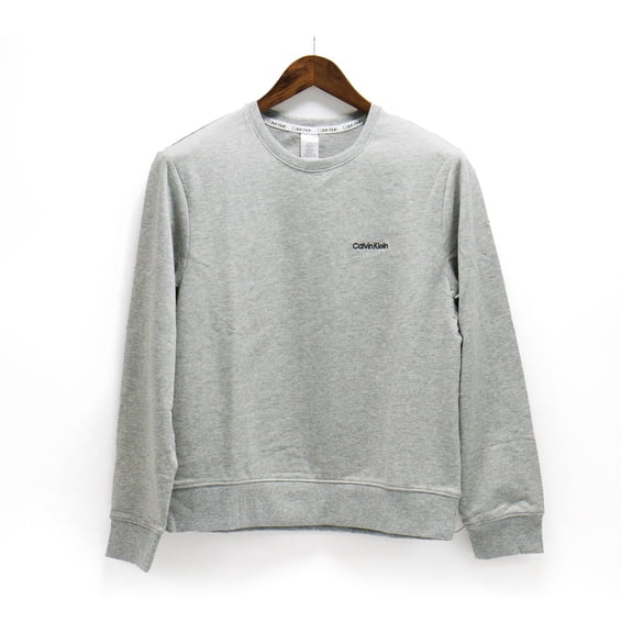 Calvin Klein Women's Modern Cotton Lounge Sweatshirt, Gray Heather,M - US