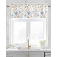 thumbnail image 2 of Coastal Ocean Kitchen Valances for Windows Farmhouse Linen Window Valance Curtain for Living Room Window Treatment Ombre Coral Starfish Shell Blue Beach Valance Rod Pocket Topper Drape, 60 x 18 Inch, 2 of 6