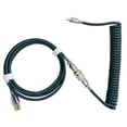 thumbnail image 2 of Cable De Aviador Cable USB-C con conector de aviador para teclado mecánico en espiral 2 en 1 (verde militar), 2 of 7