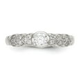 thumbnail image 4 of Sterling Silver Polished CZ Fancy Ring, 4 of 5