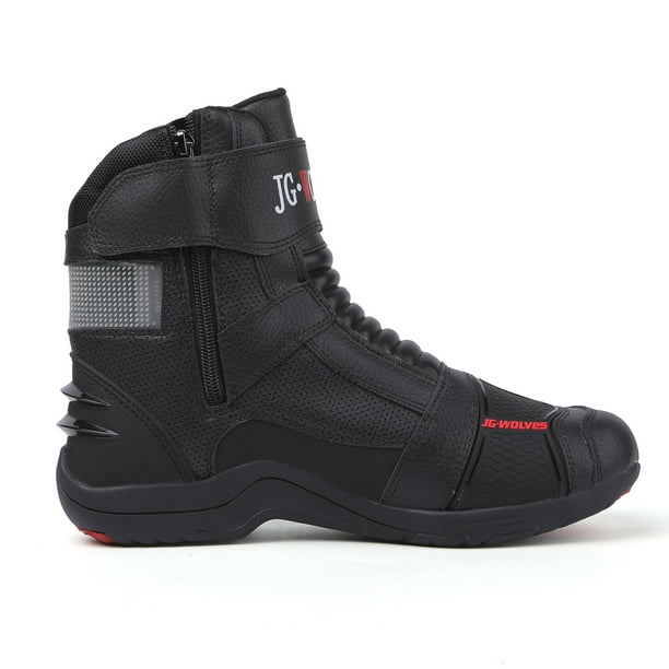Botas de Moto LED Vintage Unisex – Transpirables para Carrera y Viaje, Estilo Rocker Casual,negro-39