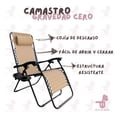 thumbnail image 2 of Camastro Gravedad Cero Beige Plegable Reclinable Exterior 2 Piezas, 2 of 5