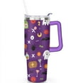 thumbnail image 2 of Halloween Pumpkin Tumbler Happy Halloween Insulated Coffee Mug with Straw,Thermal with Lids for Hot and Cold Drinks for School Camping 40 oz Spooky Mug, 2 of 7