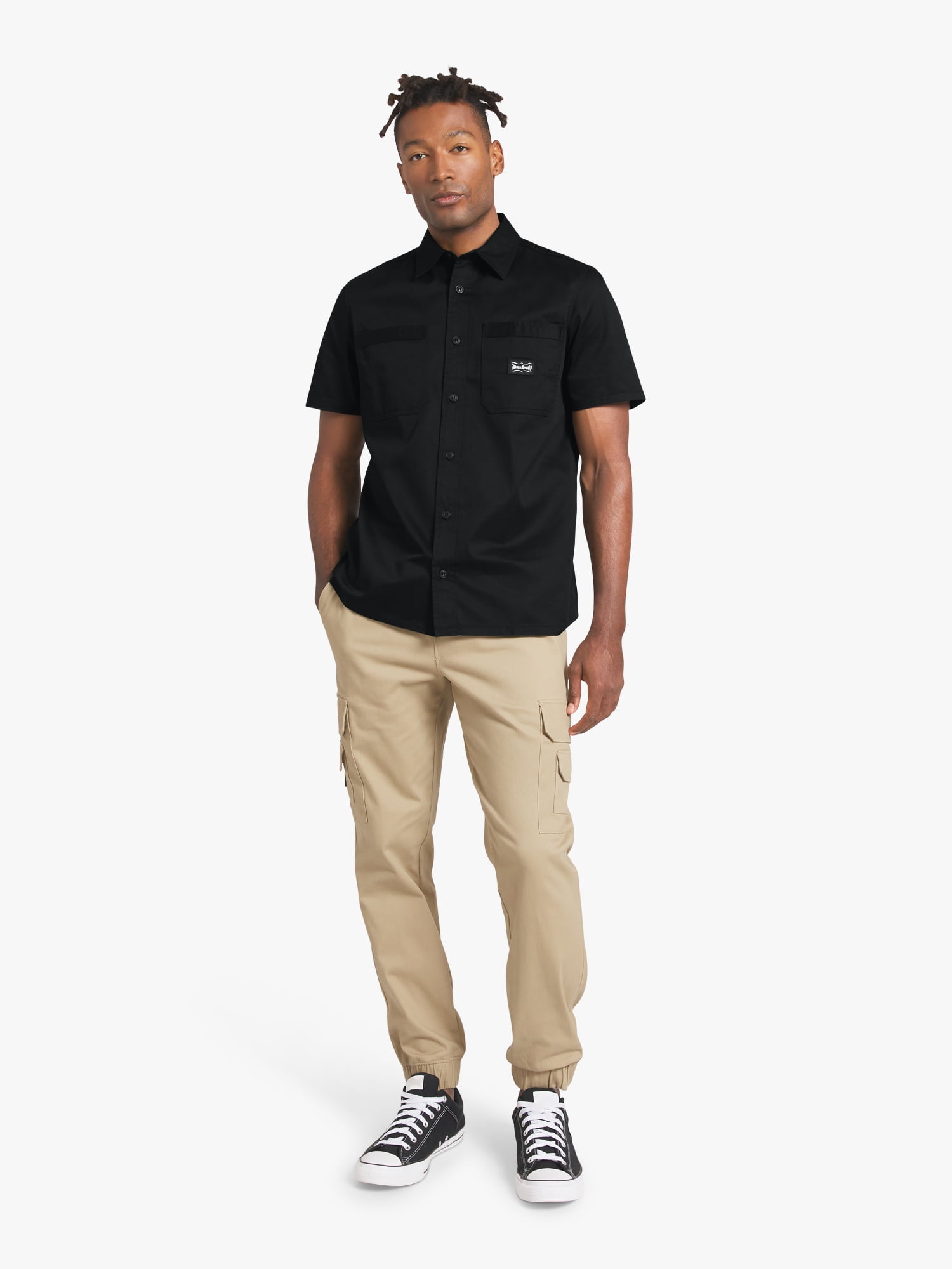 Dogg Supply by Snoop Dogg All-Gender Men's and Women's Twill Work Shirt, Sizes XS-3XL
