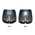 thumbnail image 5 of Picia Peggy's Cove Lighthouse Pattern Women's 2 in 1 Athletic Running Shorts High Waisted Workout Casual Gym Sweat Shorts with Comfy Liner Zipper Pockets-XX-Large, 5 of 9