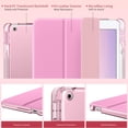 thumbnail image 4 of MoKo Case for iPad 9th/8th/7th Generation Case 10.2-Inch 2021/2020/2019 with Pencil Holder, Slim Light Trifold Protective Cover for iPad 10.2 with Hard PC Translucent Back Shell, Pink, 4 of 10