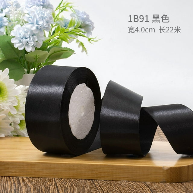 CIMAXIC Wedding 1 Roll Gift Ribbon: Polyester Wide Wrapping Ribbon For Gift Wrapping Diy Crafts Floral Arrangements - Wedding Holiday Party Embellishments Present Packaging Supply