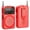 Red, variant on Portable AM FM Pocket Radio with Flashlight, Headphone Jack & Back Clip