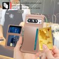 thumbnail image 2 of Allytech Wallet Case for Google Pixel 8 Pro, Cards Holder Back Cover Magnetic Clousre Drop Protection Shockproof Compatible with Car Mount Wallet Google Pixel 8 Pro Case for Women Men - Rosegold, 2 of 6