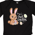 thumbnail image 4 of Inktastic My 1st Easter with Cute Brown Bunny and Easter Eggs Boys or Girls Long Sleeve Baby Bodysuit, 4 of 5