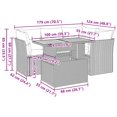 thumbnail image 2 of vidaXL 5 Piece Patio Sofa Set with Cushions Black Poly Rattan, 2 of 6