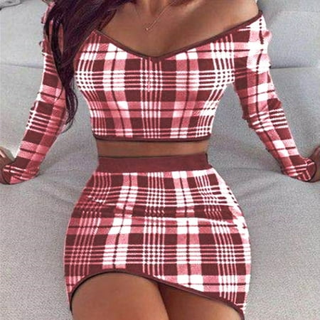 

MRULIC fall clothes for women 2022 Women s Gradient Casual Outfits Crewneck Short Sleeve 2 Piece Short Set Pajamas Pink + S