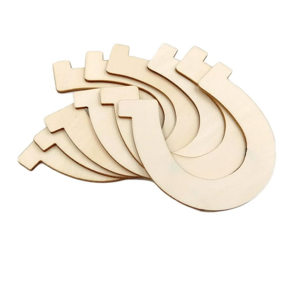 KAKOWELY Horseshoe Wood Cutout for Craft Enthusiasts 24Pcs 3.58X3.26X0.11In