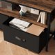 thumbnail image 4 of Negra 47.2-pulgada mesa de TV con 3 cajones-suitable para 55 50 43-pulgada tvs ideal para para dormitorio y sala de estar TV consola entertainment stand, 4 of 5