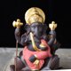 thumbnail image 3 of Cerámica Ganesha Buda reflujo quemador de incienso estatuilla hecha a mano elefante dios estatua hogar incienso titular rojo, 3 of 4