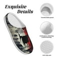 thumbnail image 5 of Picia Red And White Screaming Demon Skull for Women's Lamb-hug Comfy Fleece House Slippers Memory Foam, Slip-on House Shoes Indoor Outdoor-40/41, 5 of 7