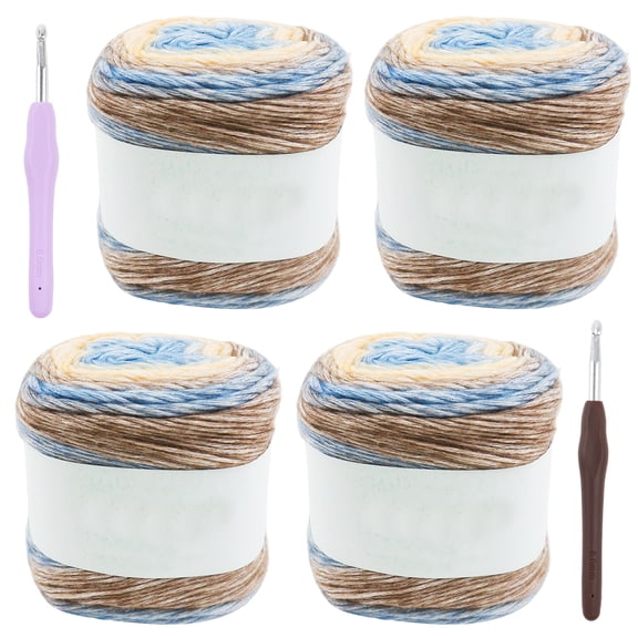 Flower Yarn for Crocheting Knitting Gradient Cake Yarn Perfect for Scarve Shawl Blanket and Garment That Stand Out with Style 4 Pcs