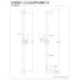 thumbnail image 2 of Kingston Brass K180A1 Shower Scape 24" Shower Slide Bar with Pin Mount Hook, Polished Chrome, 2 of 2