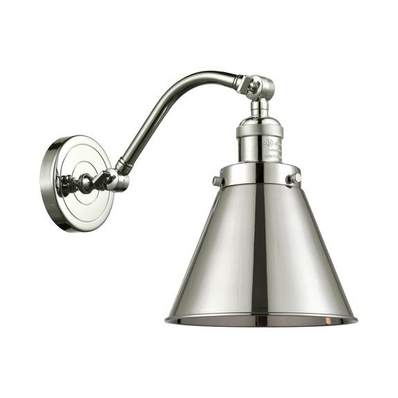 Innovations 515-1W-PN-M13-PN-LED Appalachian 1 Light Sconce part of the Franklin Restoration Collection, Polished Nickel