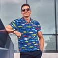 thumbnail image 4 of Fotbe Submarines And Whales Camiseta Polo de Golf para Hombre con Estampado – Camisa Deportiva Transpirable con Cuello Abotonado-XX-Large, 4 of 6