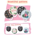 thumbnail image 3 of 4pcs Pack Foldable Round Hand Fan 9.3 Inch 23.7cm Portable Flying Disc Polyester Fabric with Spring steel Circle and Handle, Summer Cooling Decorative Fan for Party, Wedding & Daily Use, 3 of 6