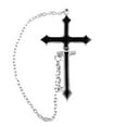 thumbnail image 1 of Visland 1Pc Unisex Punk Cross Drop Long Chain Cartilage Stud Earring Piercing Jewelry, 1 of 8