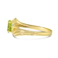 thumbnail image 4 of 14k Yellow Gold Oval Peridot And Diamond Ring, 4 of 8