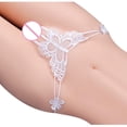 thumbnail image 4 of Goodeals Fashion Thongs for Women Sexy Underwear Cutout Pearl Beads Embellished Lace Butterfly G-String Thong Underpants(White,One Size)Flash Deals, 4 of 9