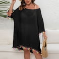 thumbnail image 5 of Aueoeo Plus Size Swim Cover Up, Women's Beach Cover Up Dress Long Sleeve Swimwear Beach Swim Cover Up for Women Flowy Kimono Coverup, 5 of 8