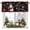 Black Red White, variant on Christmas Snowman Snow on Black Curtain Valances,Winter Snowflakes Seamless Small Window Treatment for Kitchen Living Room Bathroom,42" x 18"