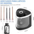 thumbnail image 4 of Sacapuntas eléctricas, sacapuntas de batería automática dejita, sacapuntas rápidas con cuchillas reemplazables en escuelas, hogares, oficinas, aulas, etc., 4 of 5
