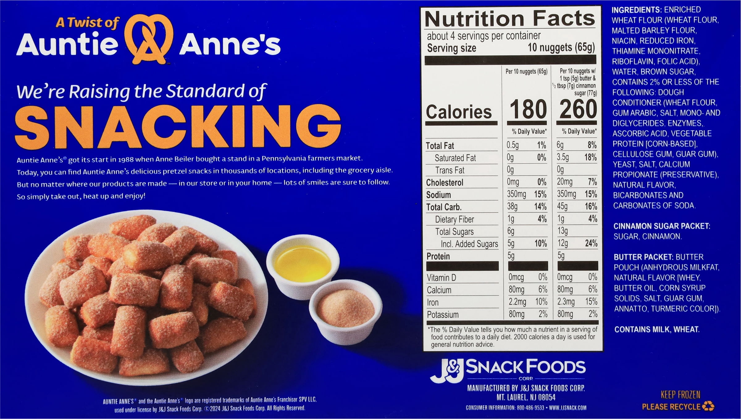 auntie anne's pretzel bites price