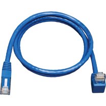 Tripp Lite 5ft Cat6 Gigabit Molded Patch Cable (Right Angle Down M to M) - Blue