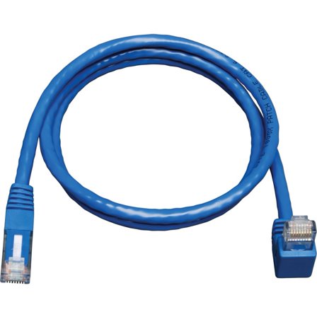 Tripp Lite 5ft Cat6 Gigabit Molded Patch Cable (Right Angle Down M to M) - Blue
