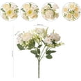thumbnail image 4 of Artificial Flower Rose Silk Bouquet for Baby Shower Party Home Wedding Decoration,Pack of 10 (Cream), 4 of 5