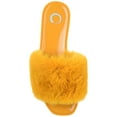 thumbnail image 4 of Journee Womens Dusk Faux Fur Jelly Slide, 4 of 9