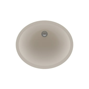 19" Oval Quartz Vanity Bathroom Sink, Galaxy Beige Drop-In Sink, Undermount Bathroom Sink, Granite Vanity Basin by Lexicon Platinum LP-V210-B