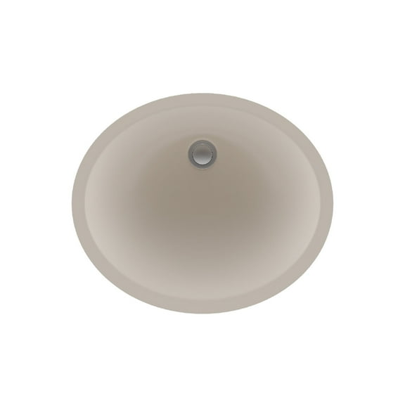 19" Oval Quartz Vanity Bathroom Sink, Galaxy Beige Drop-In Sink, Undermount Bathroom Sink, Granite Vanity Basin by Lexicon Platinum LP-V210-B