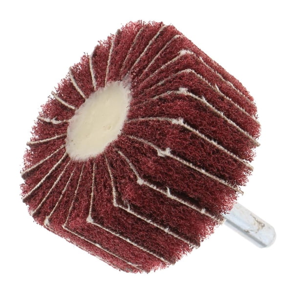 Rueda abrasiva de láminas no tejidas con vástago de 6 mm, herramientas de pulido para bruñido 50 x 25 x 6 mm de grano rojo