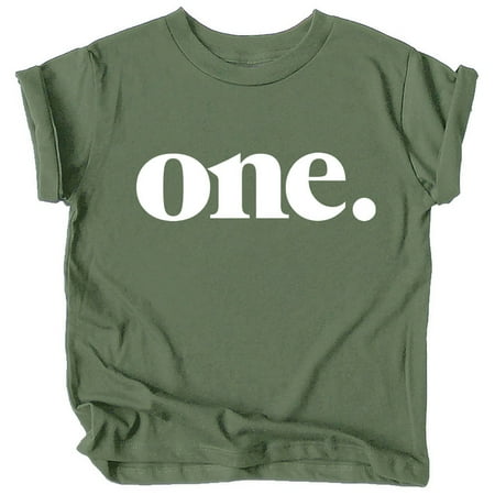 

Bold One 1st Birthday Shirt for Baby Girls First Birthday Outfit Military Green Shirt