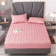 thumbnail image 1 of 3pcs Fitted Sheet Set ( 1 Fitted Sheet + 2 Pillowcases), Waterproof Bed Cap With Wool And Cotton Clamps, Mattress Cover For Bedroom, 1 of 5