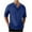 Dark Blue, variant on Miqool Mens 3/4 Sleeve Button up Shirt Collarless Golf Shirts Casual Gym Workout Athletic T Shirts Solid Basic Summer Tops