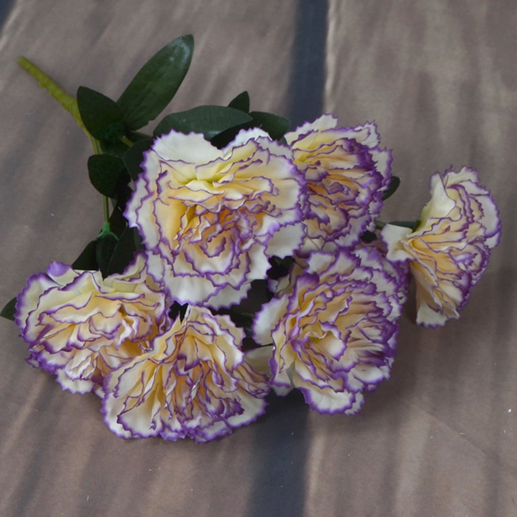 1 Branch Plastic Handle 7 Heads Fake Carnation Home Decor Artificial