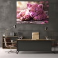 thumbnail image 2 of Mudket Cheetah Print Canvas Wall Art Pink & Gold Glitter Leopard Decor for Living Room Bedroom, Cute Trendy Wall Art for Girls & Women, Ready to Hang - 40"L x 28"W, 2 of 10