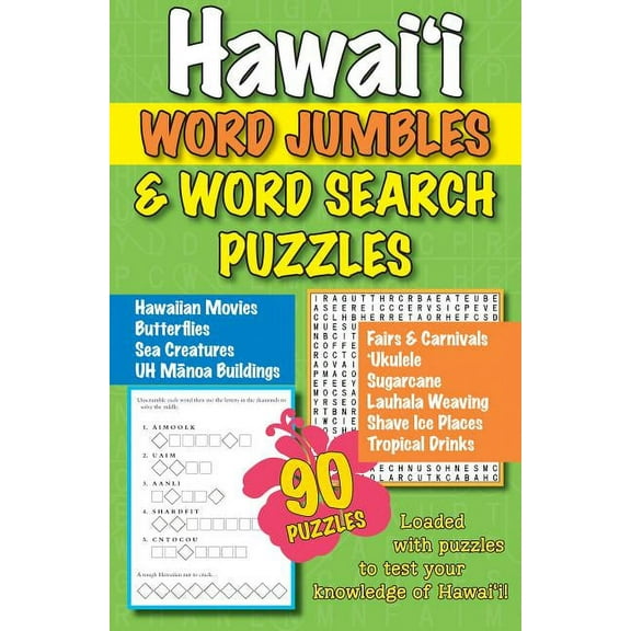 Hawaii Word Jumbles and Word Search Puzzles