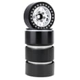 thumbnail image 2 of Tignapoo 2.2 Inch Metal Wheel Rims for Climbing Cars, 14-Spoke UFO Design in Black/Silver, Aluminum Alloy, Set of 4, 2 of 6
