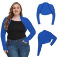 thumbnail image 5 of Ahabrexf Plus Size Long Sleeve Tops for Women Lightweight Ice Silk Sunscreen Shawl Cover Casual Fashion Sleeve, 5 of 6