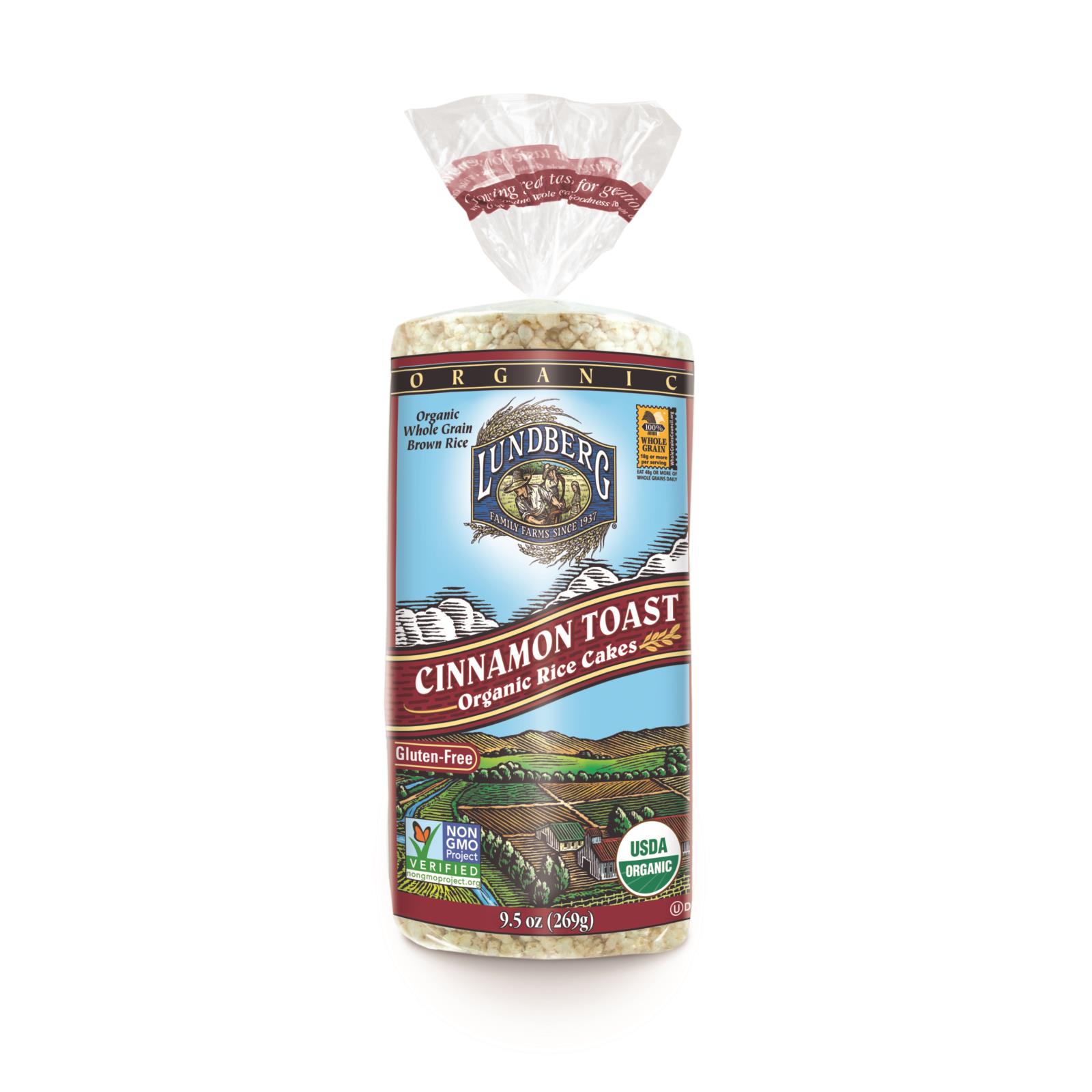 Lundberg Family Farms Rice Cake Cinnamon Toast Case Of 69.5 Oz