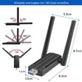 thumbnail image 2 of Adaptador WiFi USB 3.0 1800Mbps Doble Banda con Antenas 5dBi para PC Windows y Mac, 2 of 5
